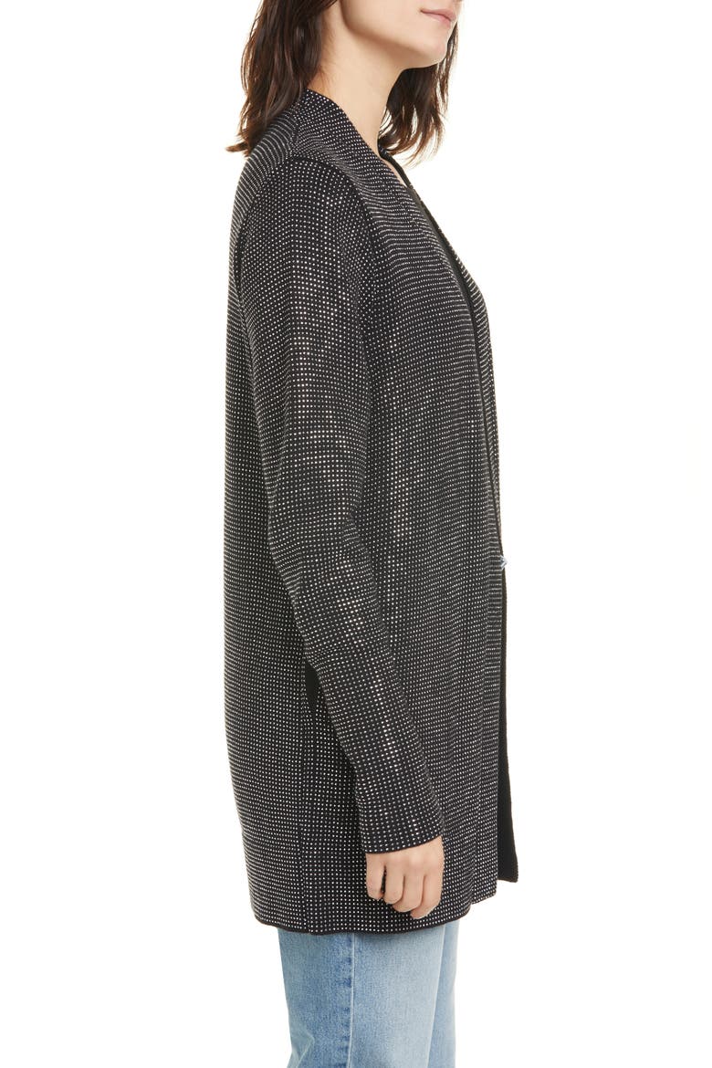 Serge Rhinestone Cardigan, Alternate, color, BLACK W SILVER STUDS