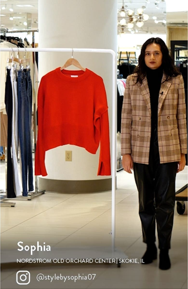 Notch Hem Crop Sweater, sales video thumbnail