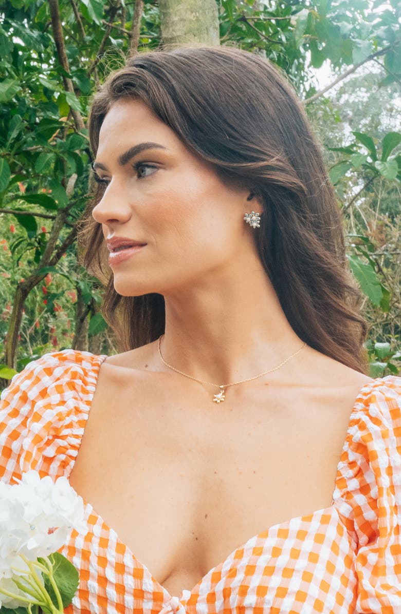 Sterling Forever Vallie Cultured Pearl Stud Earrings, Alternate, color, Silver