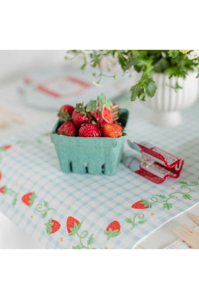 Strawberry Picnic Gingham Table Runner, Alternate, color, Assorted Pre-Pack