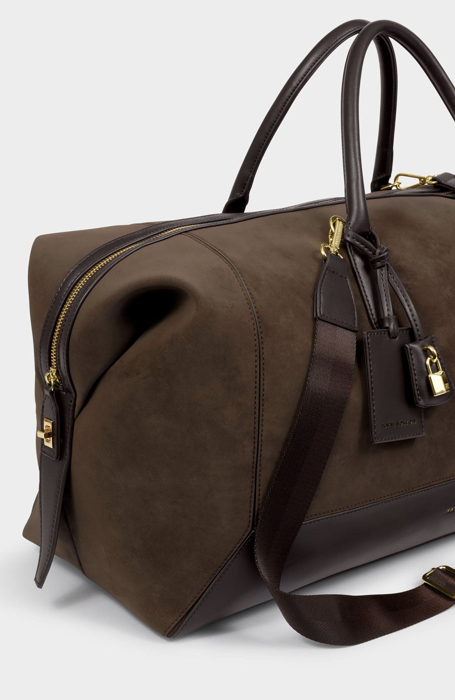 Charlbury Weekend Bag, Alternate, color, Bitter Chocolate Suedette