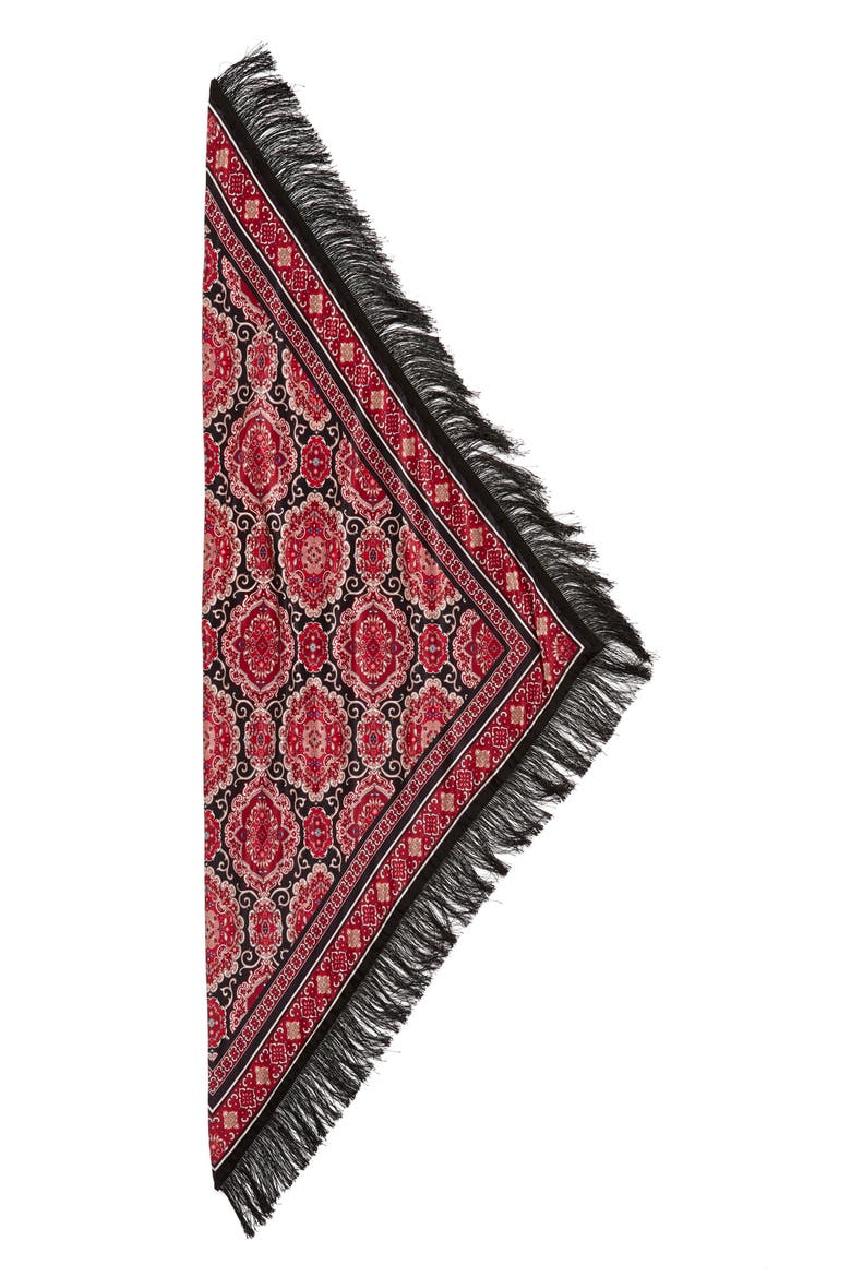 medallion piano shawl, Alternate, color, BLACK