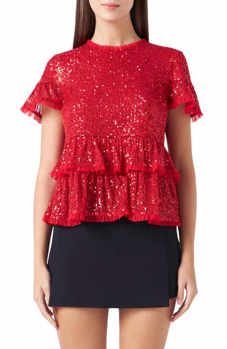 Endless Rose Sequin Babydoll Top