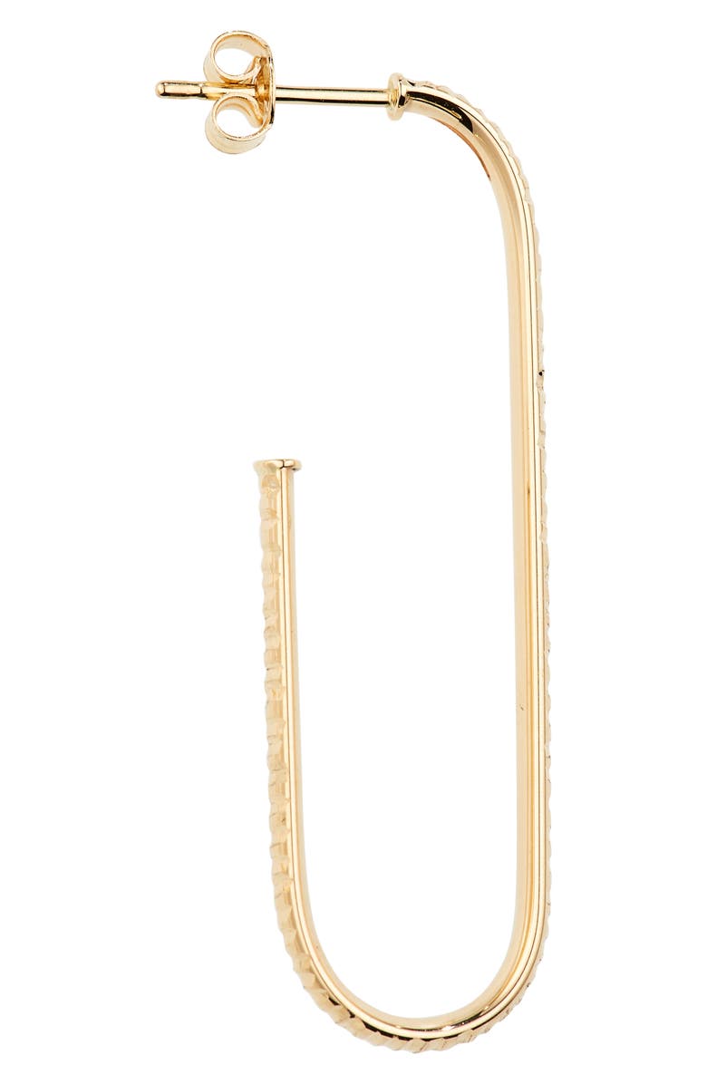 Bony Levy 14K Gold Elongated Hoop Earrings, Alternate, color,