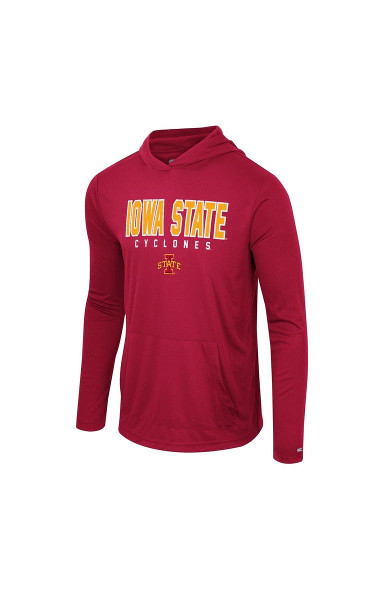 COLOSSEUM Men's Colosseum Cardinal Iowa State Cyclones Team Color Rival Hoodie Long Sleeve T-Shirt, Alternate, color, 