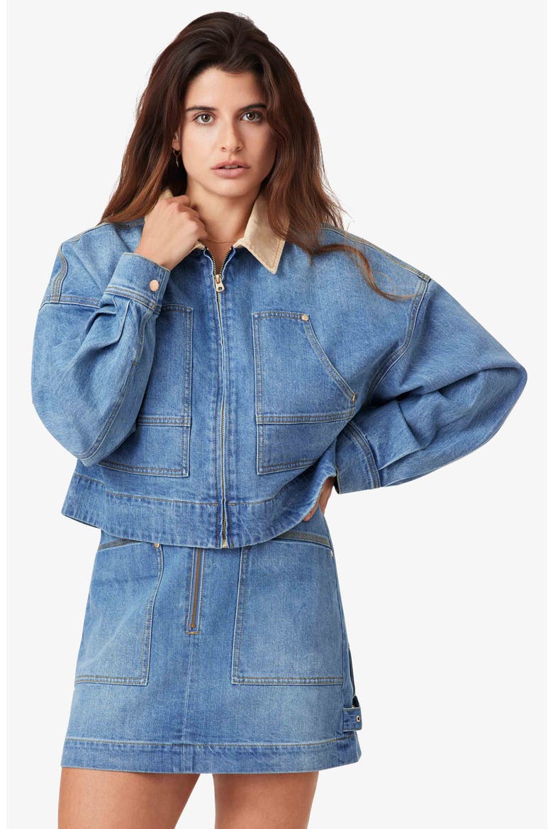 Denim Utility Jacket, Alternate, color, COVE