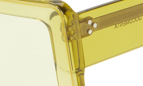 Rick Owens Documenta Flat Top Shield Sunglasses In Yellow