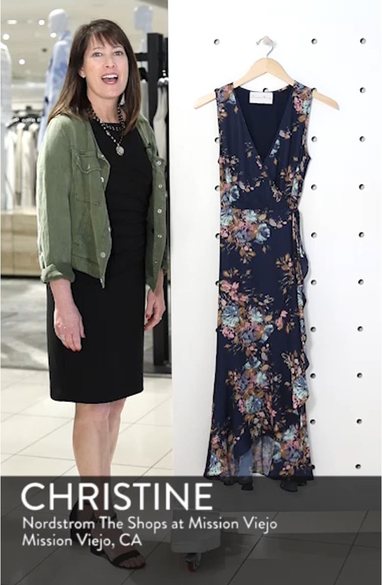 Floral Sleeveless Wrap Dress, sales video thumbnail