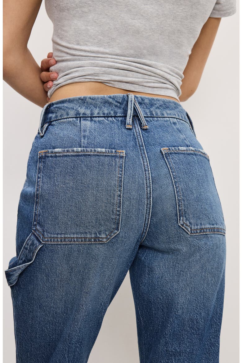 Good Petite High Waist Carpenter Jeans, Alternate, color, INDIGO747