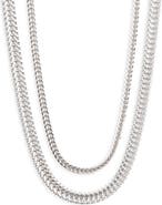 Open Edit Set of 2 Herringbone Chain Necklaces