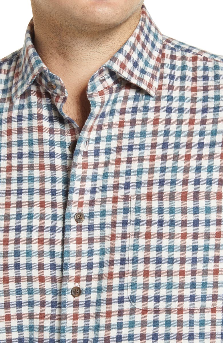 johnnie-O Hangin' Out Partee Check Flannel Button-Up Shirt, Alternate, color, 