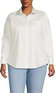 Lands' End Plus Size Cooling Button Front Shirt