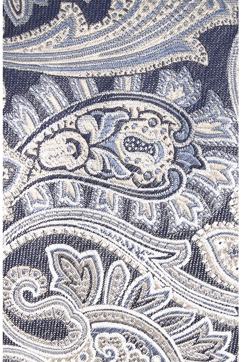 Paisley Jacquard Silk Tie, Alternate, color, NAVY