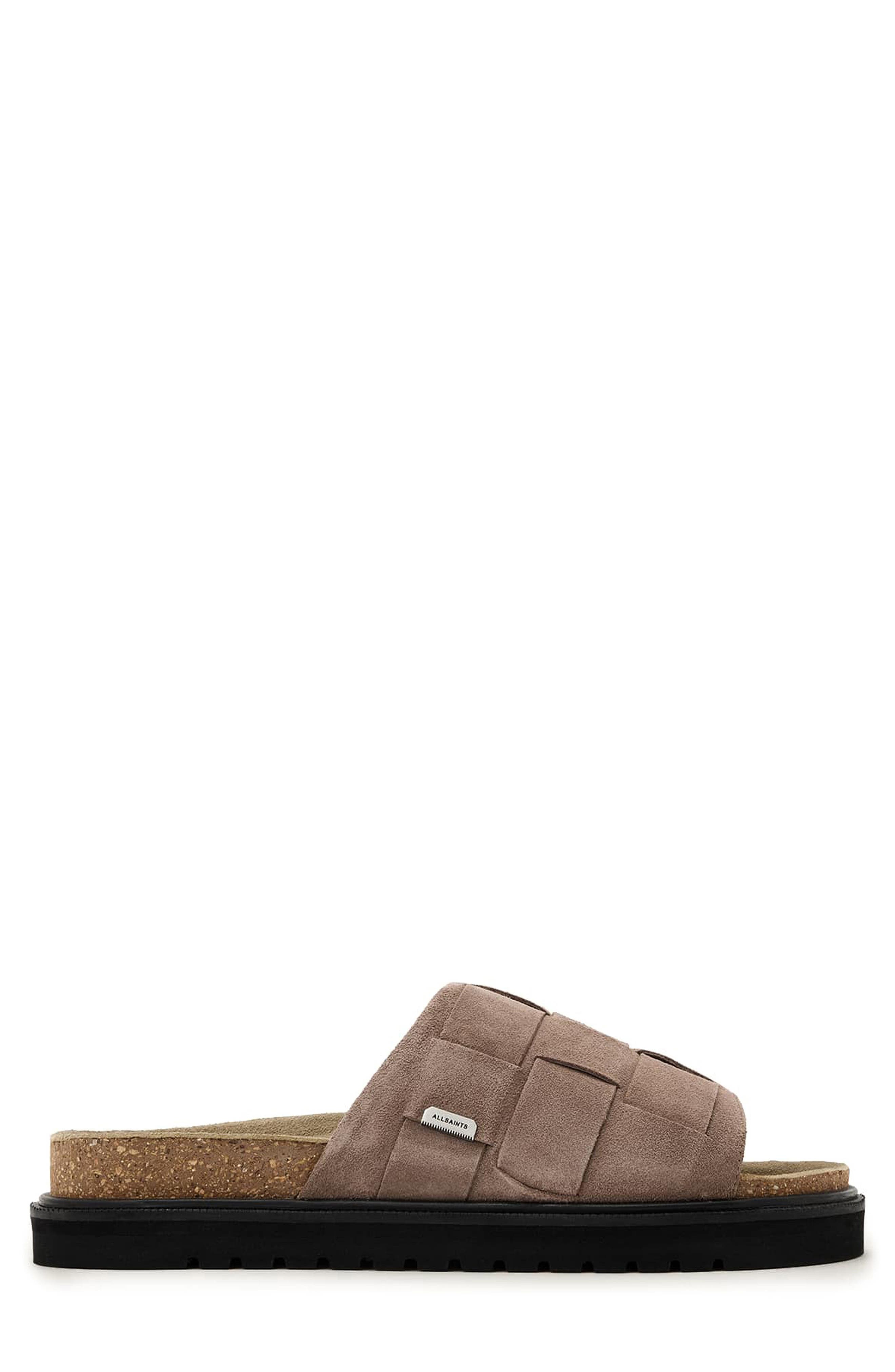 Randal Woven Leather Slide Sandal, Alternate, color, KAROO BROWN