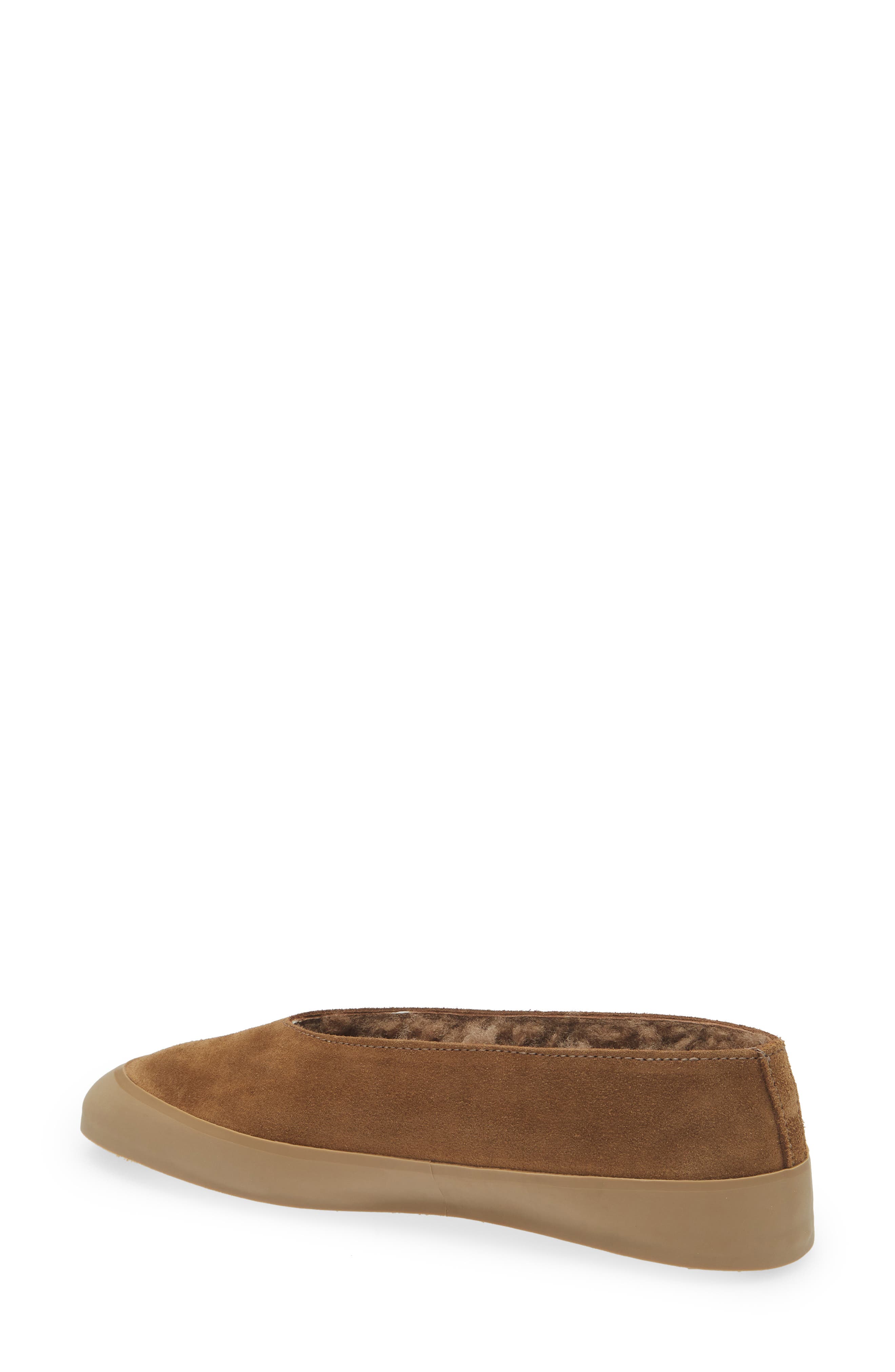 Le Monde Beryl Après Ski Genuine Shearling Lined Ballet Flat, Alternate, color, Taupe