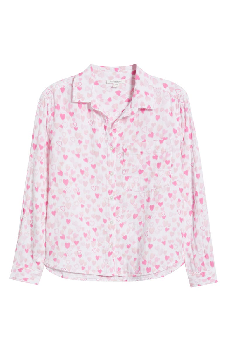 beachlunchlounge Cam Cotton Gauze Button-Up Shirt, Alternate, color, Candy Land Dream