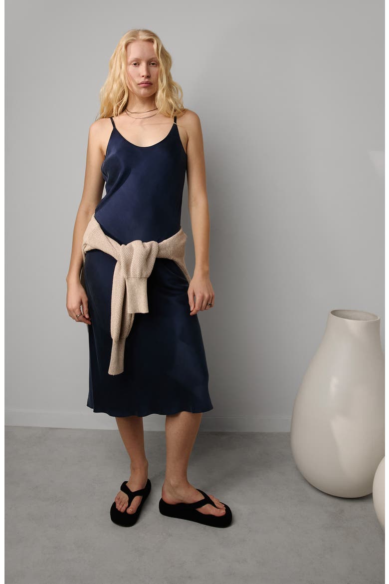 Washable Silk Slipdress Nightgown, Alternate, color, DEEP BLUE