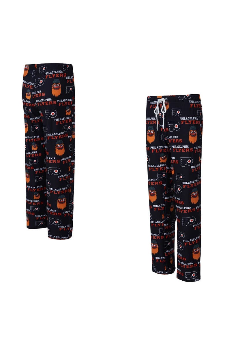 CONCEPTS SPORT Women's Concepts Sport Black Philadelphia Flyers Zest Allover Print Knit Pants, Main, color, Black