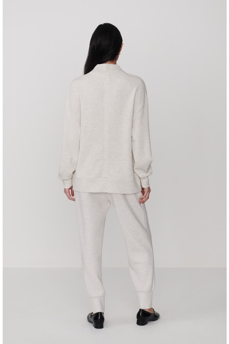 Novi Longline Mock Neck Sweatshirt, Alternate, color, IVORY MARL