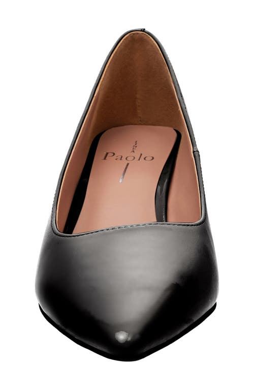 Linea Paolo Bilson Pointed Toe Pump In Black Patent