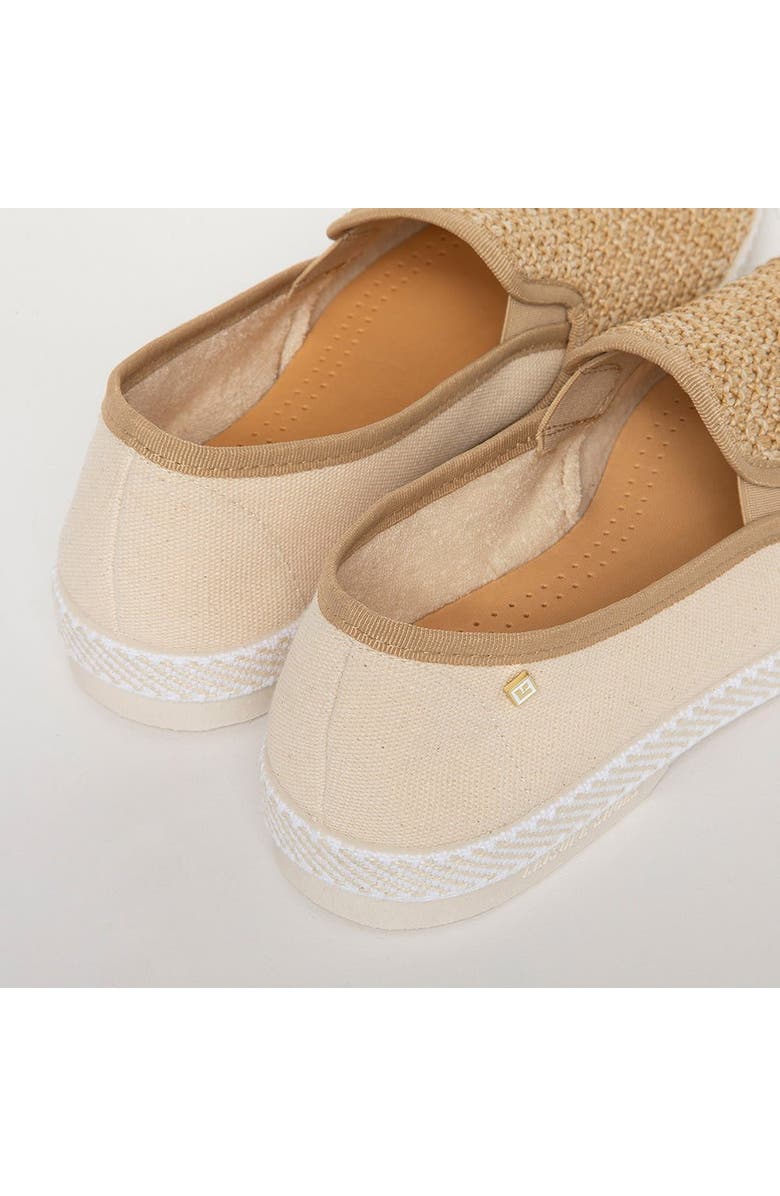 Rivieras Classic Cotton Canvas & Raffia Slip-On Loafer, Alternate, color, Ecru