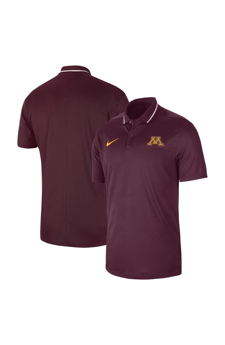 Nike Men's Nike  Maroon Minnesota Golden Gophers 2023 Sideline Coaches Performance Polo, Main, color, Maroon