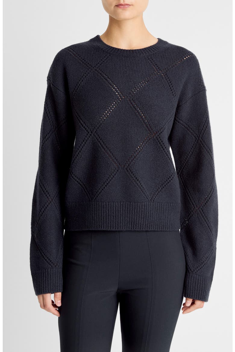 Texture Argyle Wool Sweater, Main, color, COASTAL BLUE