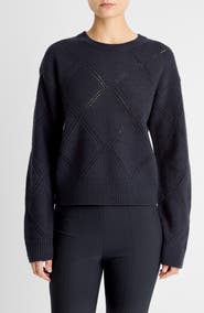 Vince Texture Argyle Wool Sweater