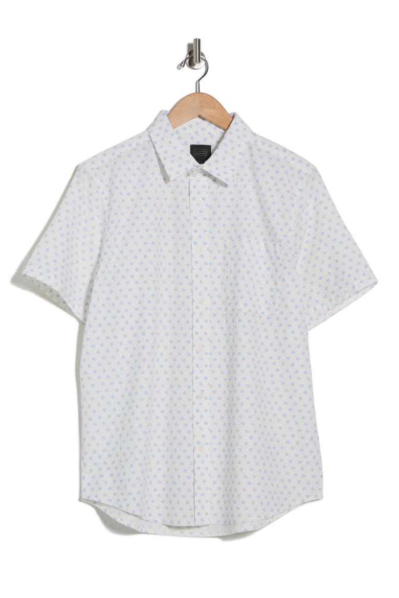 Shell Cotton Seersucker Short Sleeve Shirt, Alternate, color, WHITE SHELLS