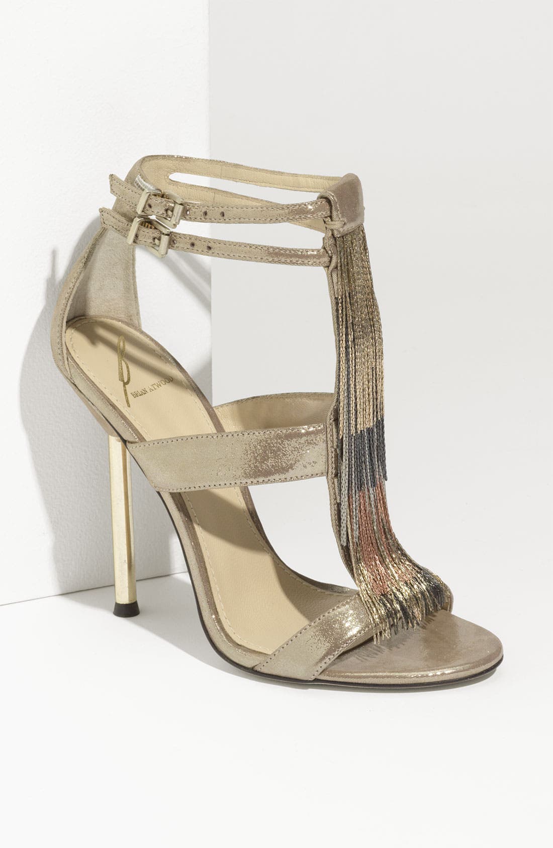 'Lenoire' Sandal, Main, color, PEWTER