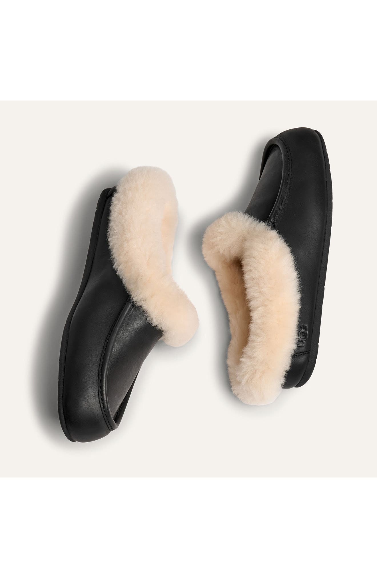 UGG® Ansley Genuine Shearling Trim Leather Mule (Women) | Nordstrom