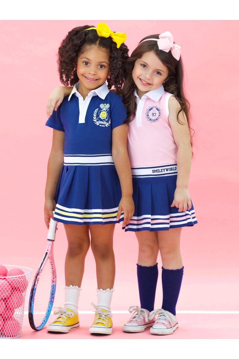 Prep Pleated Tennis Dress, Alternate, color, Blue