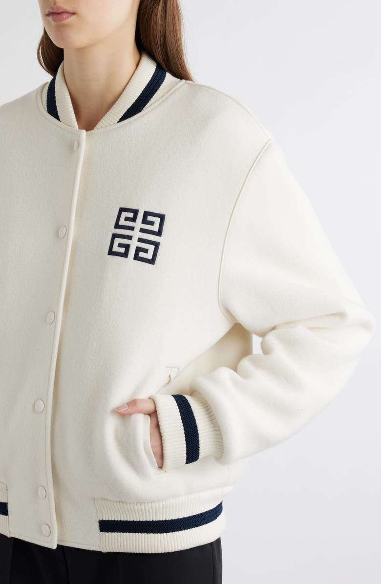 Givenchy Varsity Wool Bomber Jacket, Alternate, color, 