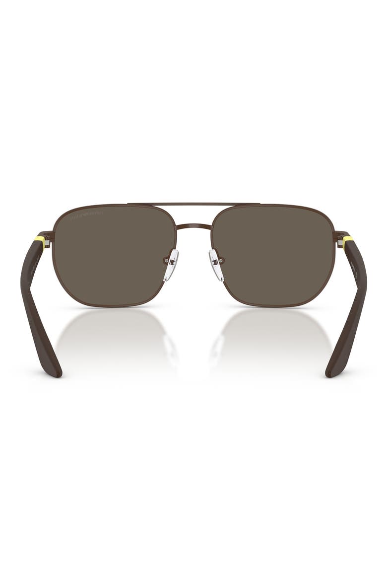 Kids' 51mm Square Sunglasses, Alternate, color, MATTE BROWN / DARK BROWN
