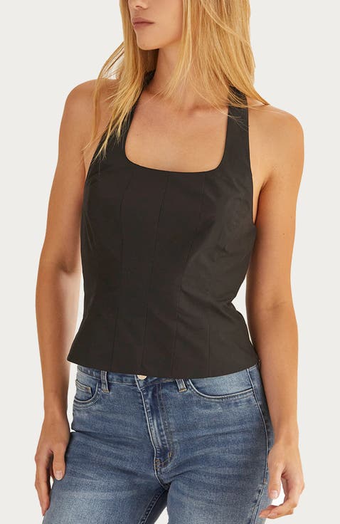 Halter Seam Detail Top
