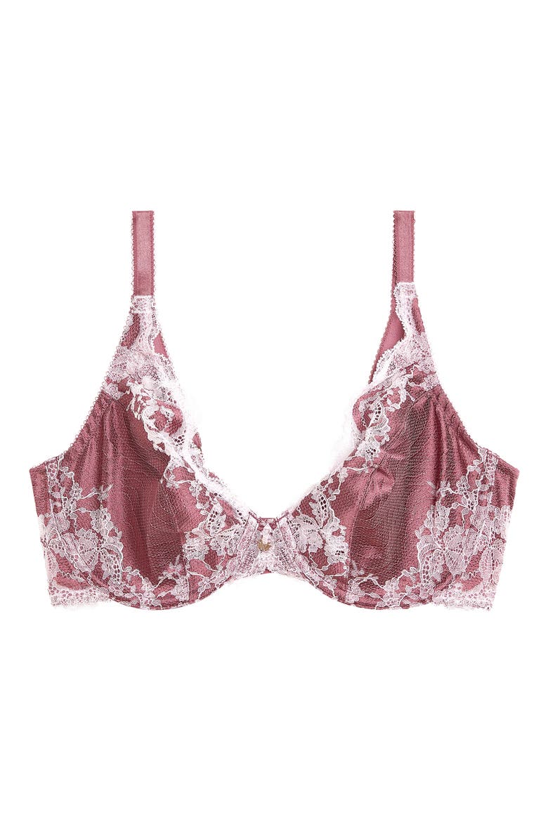 Modern Affair Underwire Plunge Bra, Alternate, color, ROSE BROWN/ CRADLE PINK