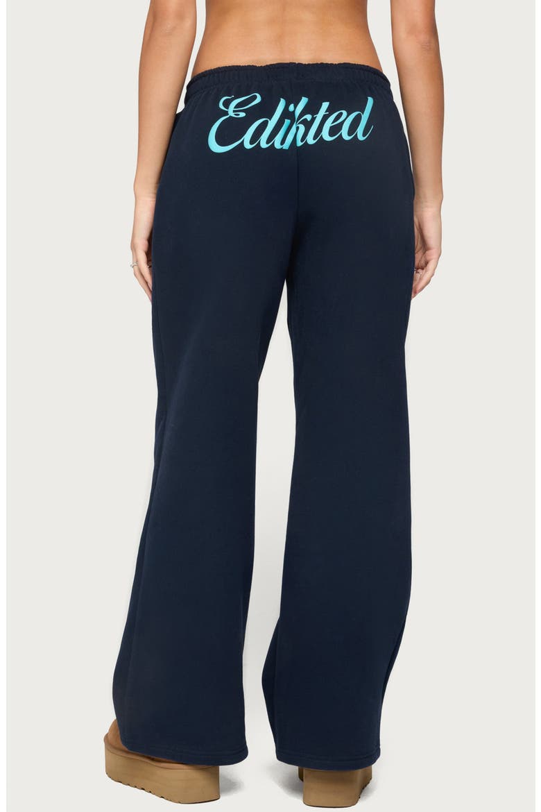 Miss Edikted Wide Leg Sweatpants, Alternate, color, NAVY