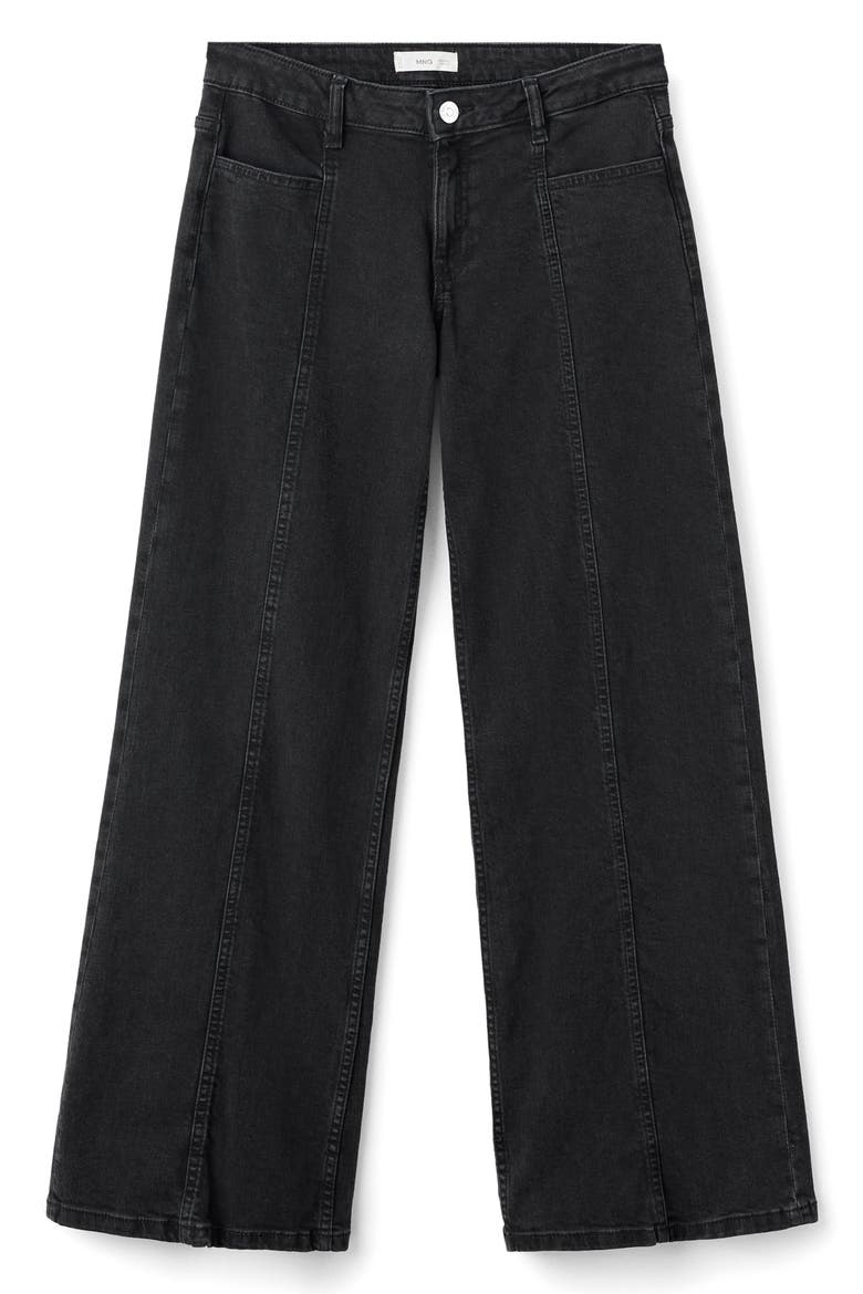 Frayed Stars Straight Leg Jeans, Alternate, color, BLACK DENIM
