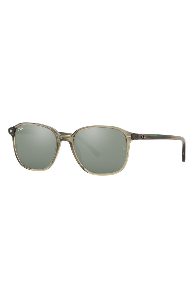 Ray-Ban Leonard 51mm Mirrored Square Sunglasses, Alternate, color, 