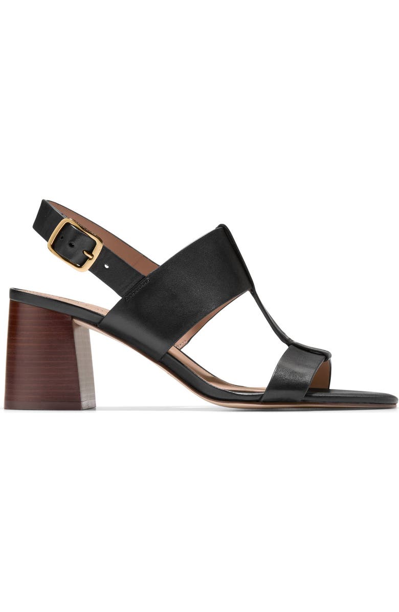 Cole Haan Josie T-Strap Sandal, Alternate, color, Black Leather