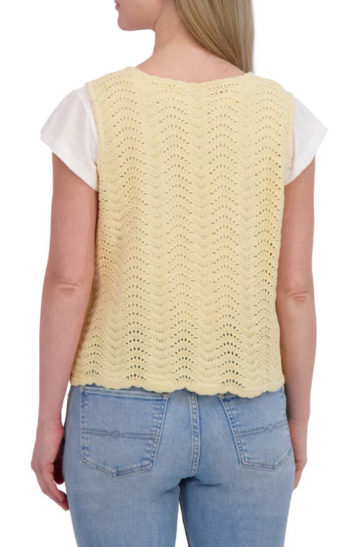 LUCKY BRAND LUCKY BRAND OPEN STITCH TIE VEST 