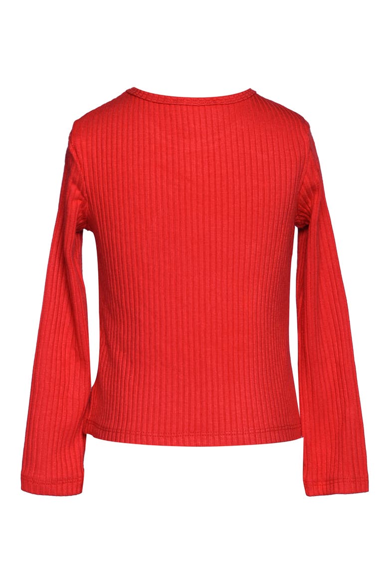 Kids' Love Letter Rib T-Shirt, Alternate, color, RED