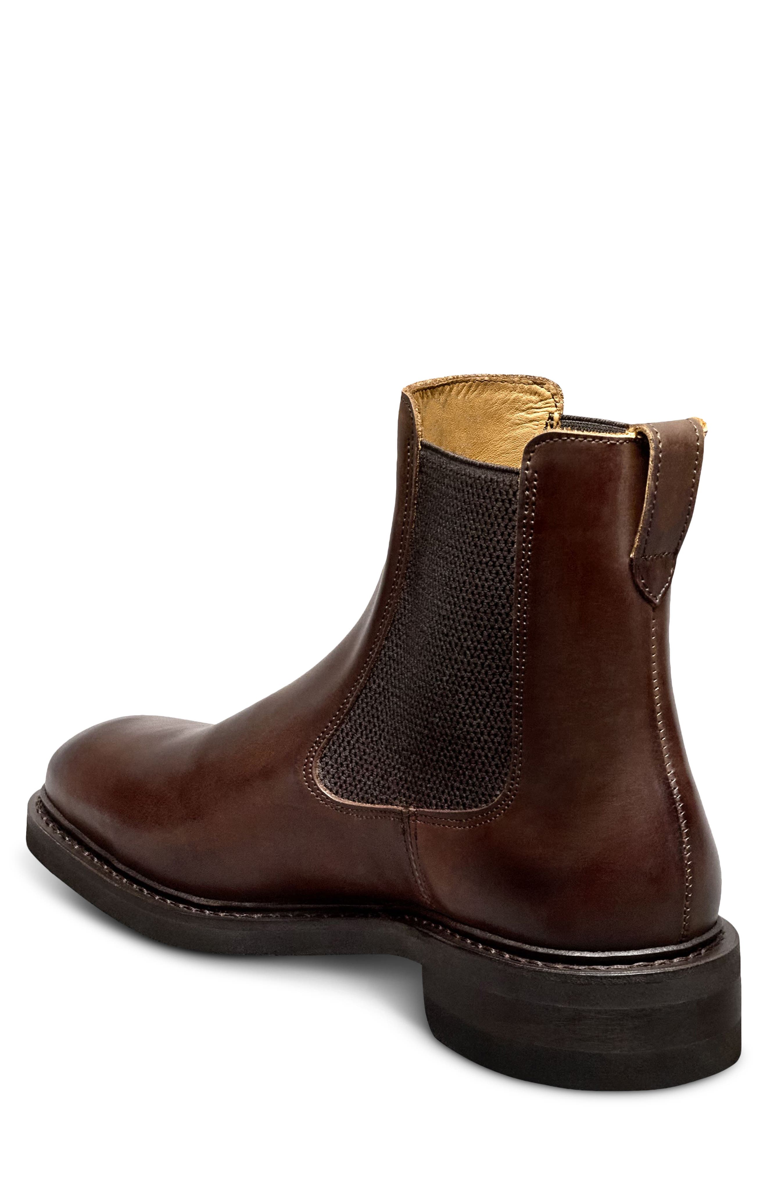 Reed Leather Chelsea Boot, Alternate, color, DARK BROWN