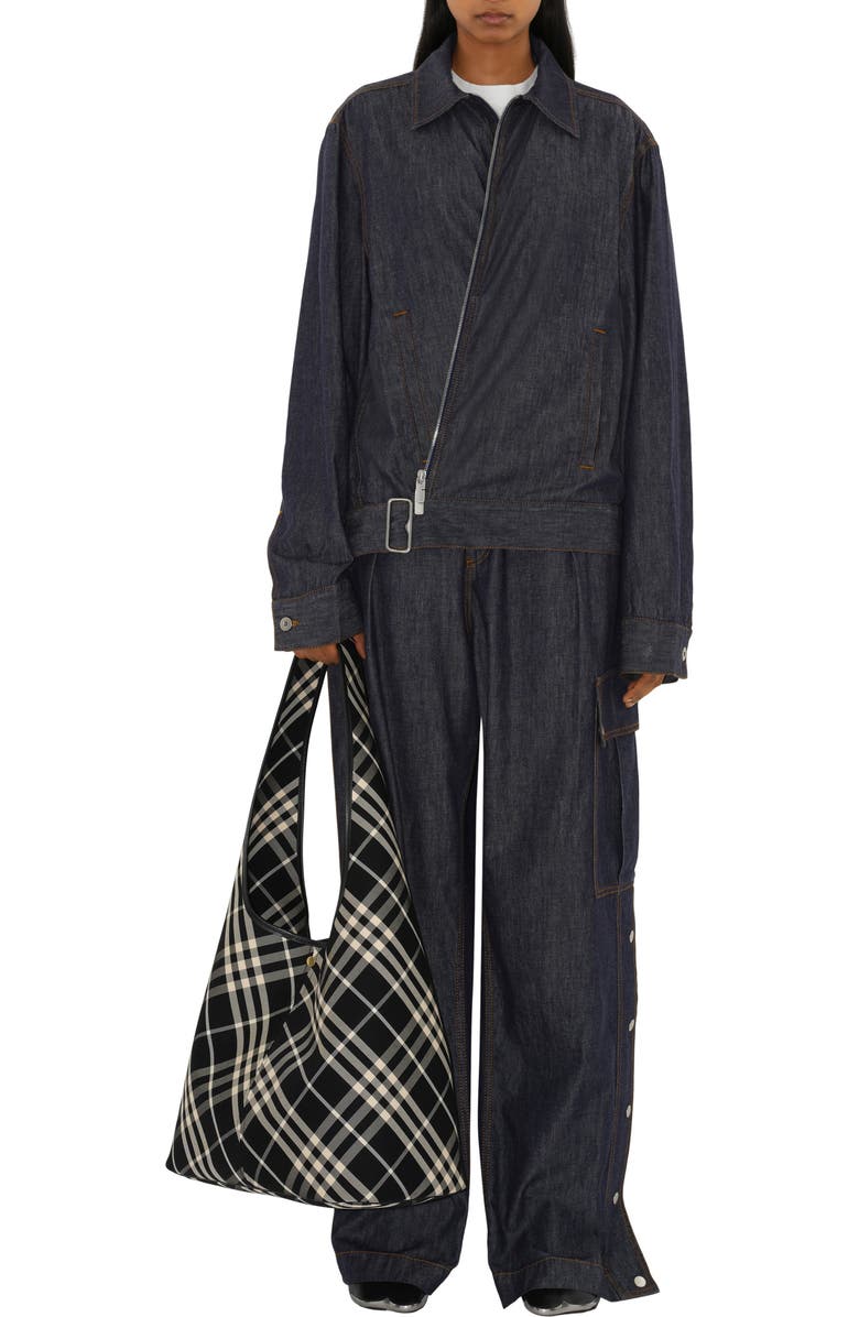 Burberry Large Check Shoulder Bag, Alternate, color,