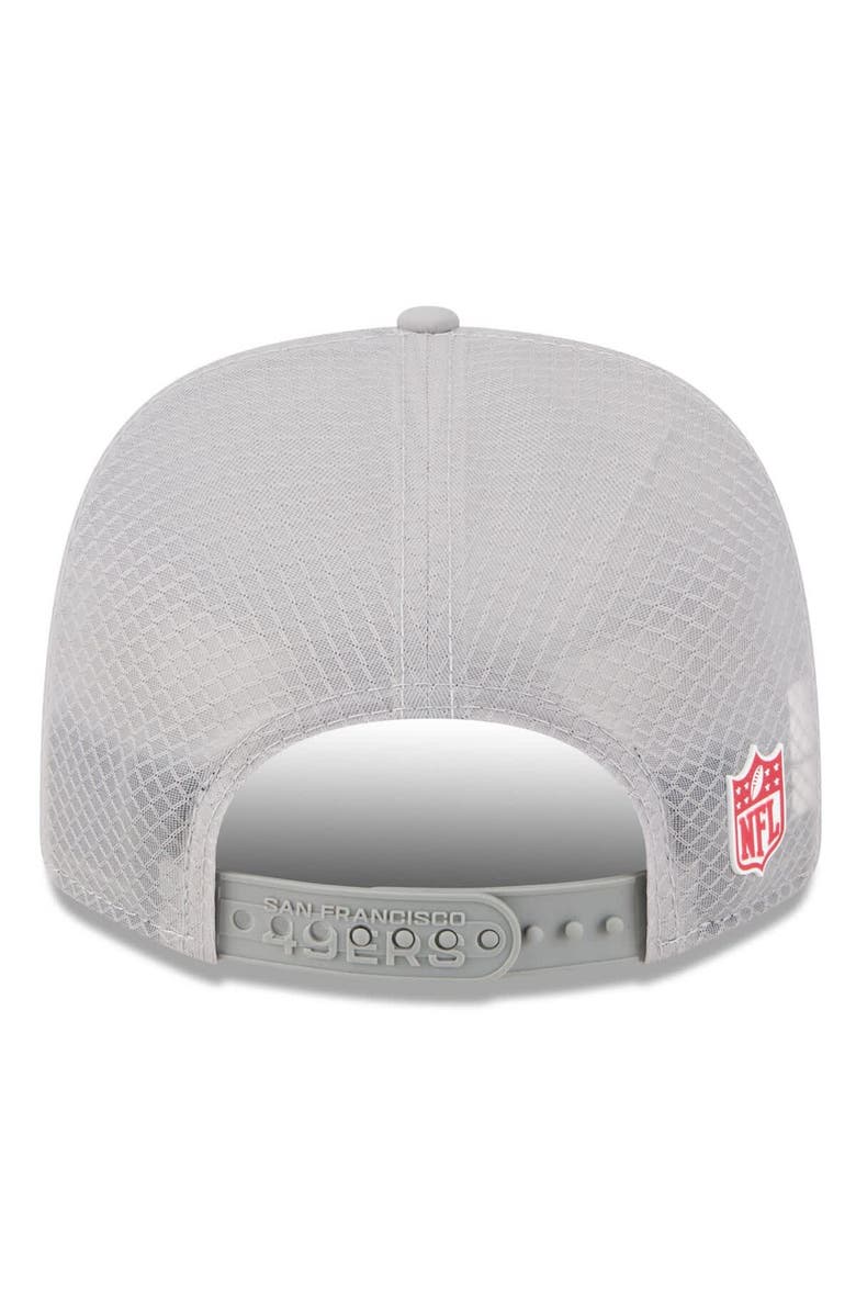 New Era Men's New Era Gray San Francisco 49ers 2025 Sideline 9SEVENTY Adjustable Trucker Hat, Alternate, color,