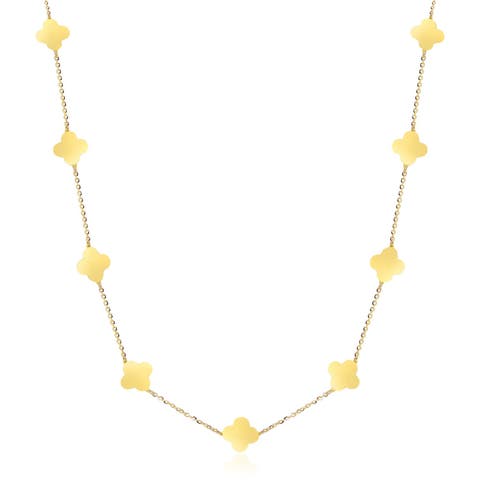 Mini Gold Clover Necklace
