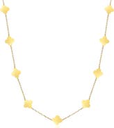 The Lovery Fine Jewelry Mini Gold Clover Necklace