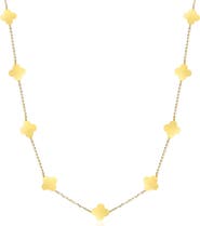 The Lovery Fine Jewelry Mini Gold Clover Necklace