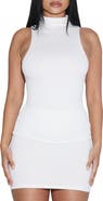 Naked Wardrobe Sleeveless Mock Neck Top