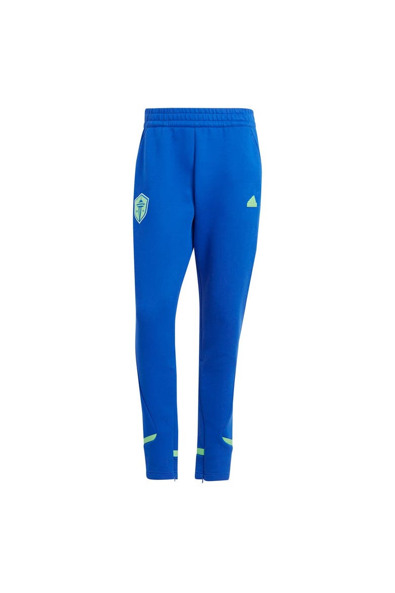 Men's adidas Blue Seattle Sounders FC 2024 Travel Pants, Main, color, Blue